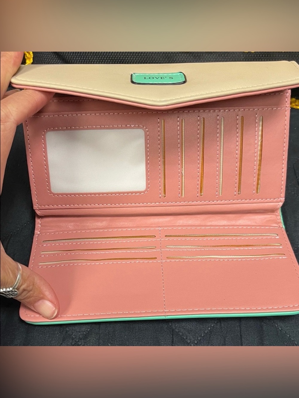 Love's Envelope Clutch Wallet in mint/beige - Picture 3 of 4
